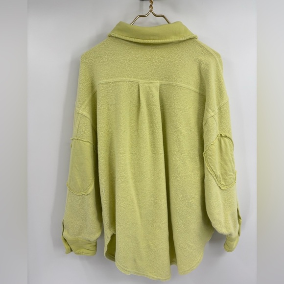 Free People revolve Ruby Shacket Luminary layering boho lime oversized size xs - Picture 8 of 16
